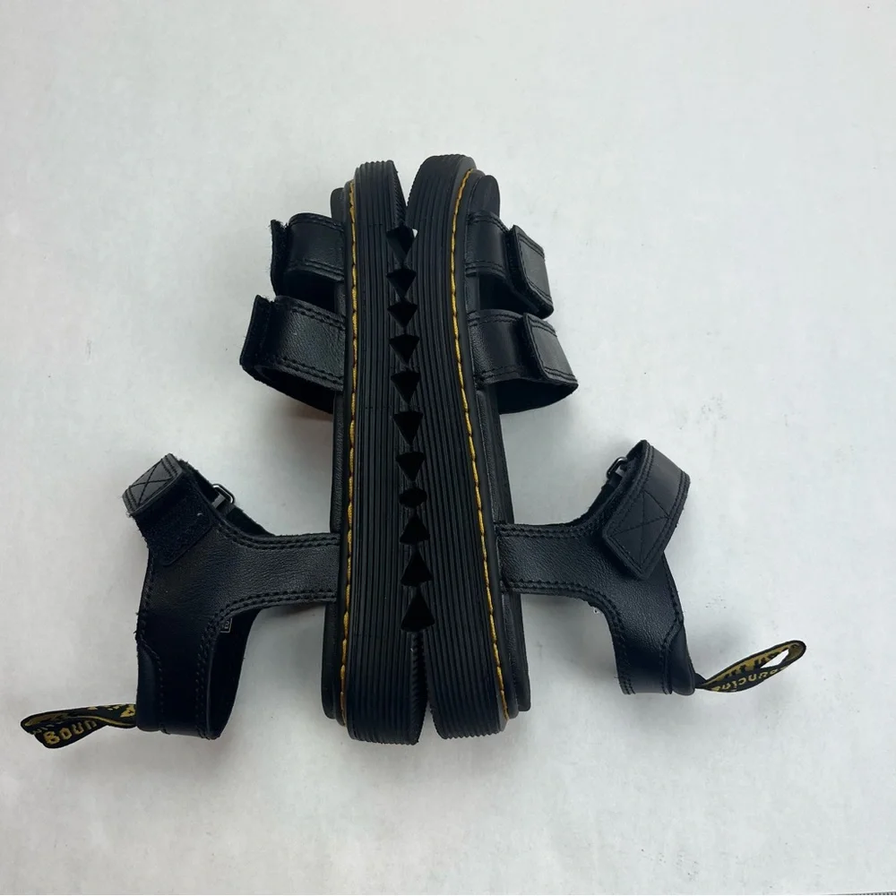 Dr. Martens Klaire J Black Leather‎ Strap Sandals Kids Size US 2 Children's NWOT